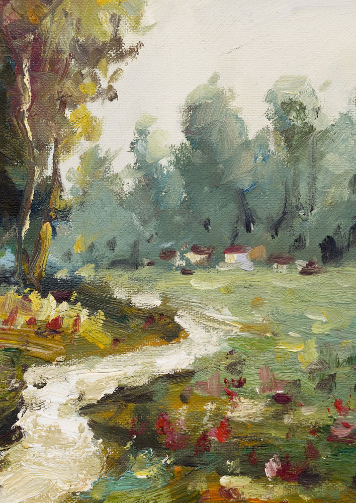 Framed Oil Landscape Painting, Countryside VI hover