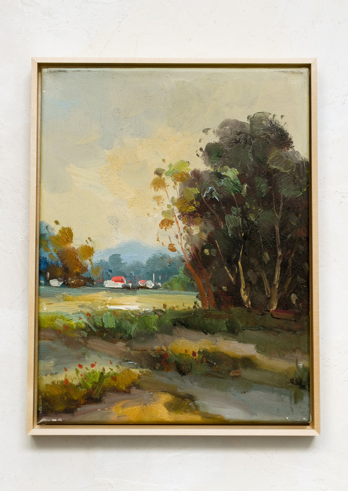 Framed Oil Landscape Painting, Creekside