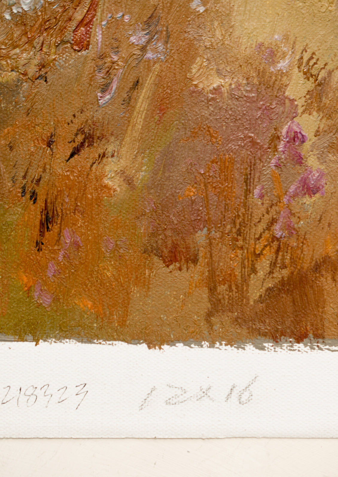 An original oil painting depicting a herd of sheep on a hill.