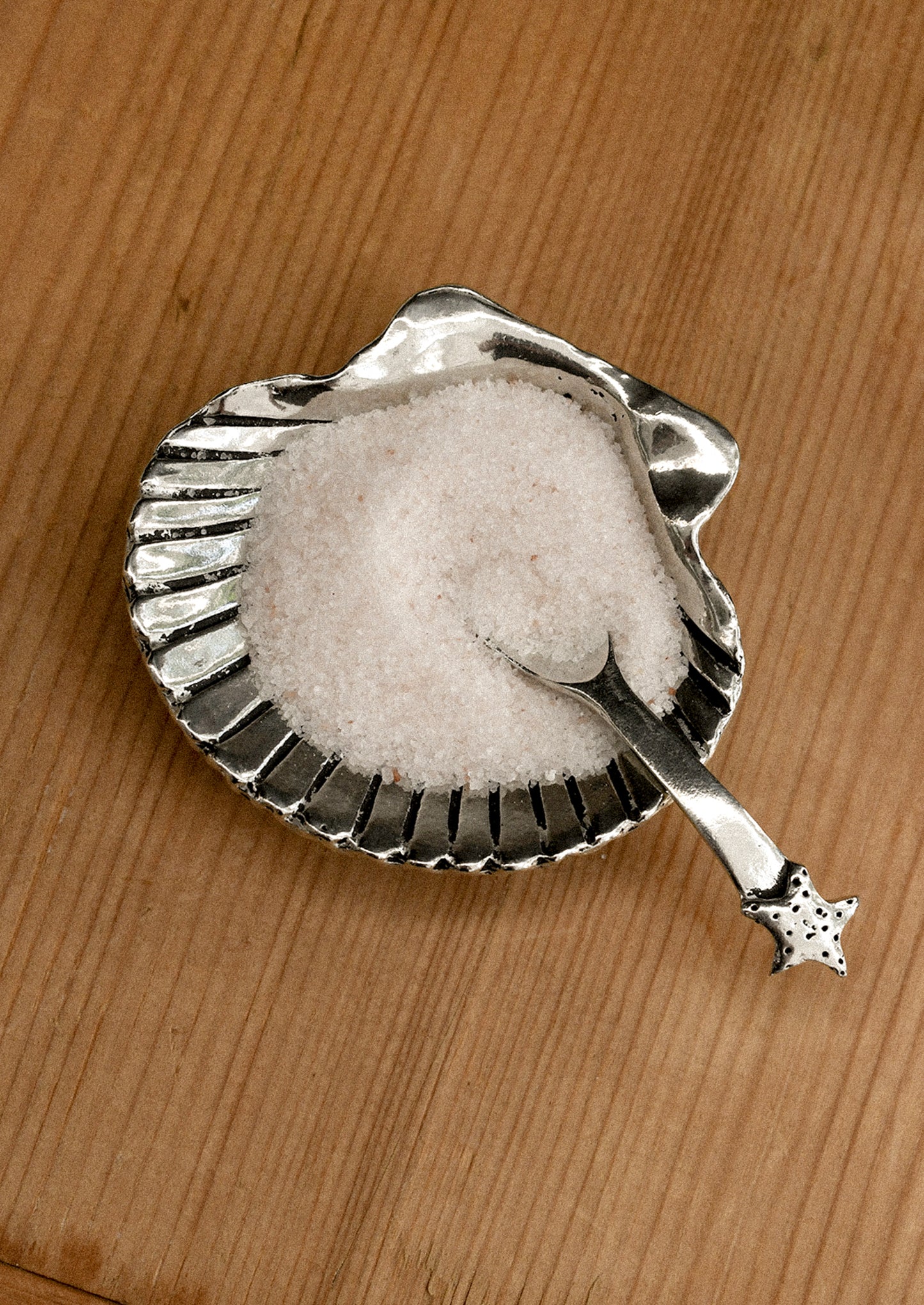 Shell Salt Cellar with Spoon