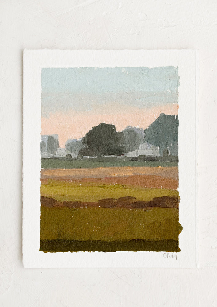 1: An original landscape painting on paper.