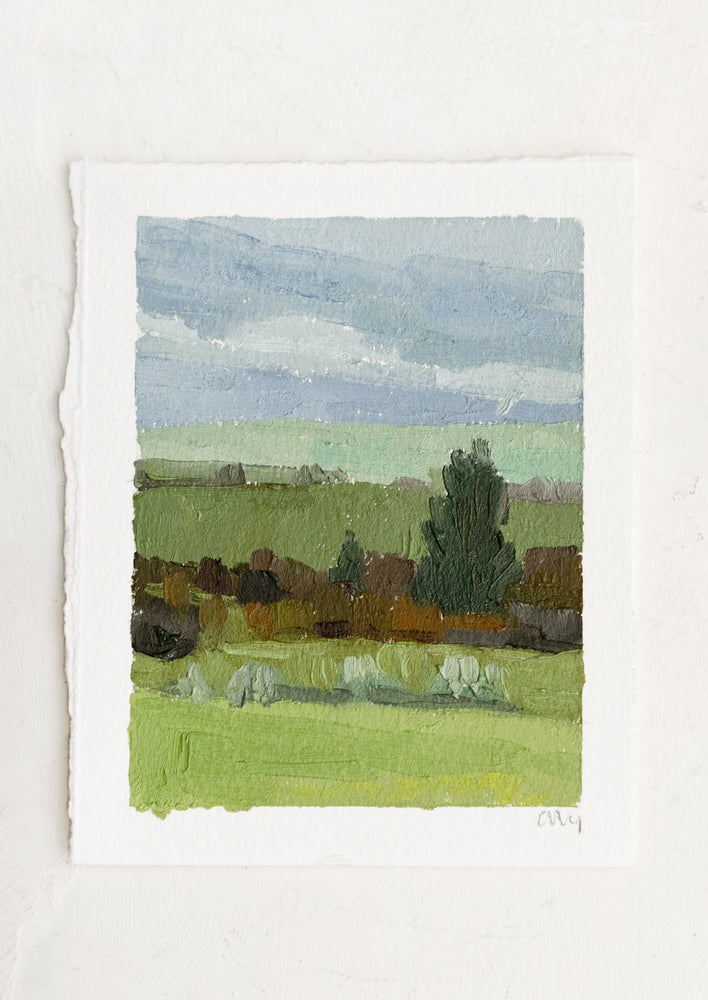 An original landscape painting on paper.