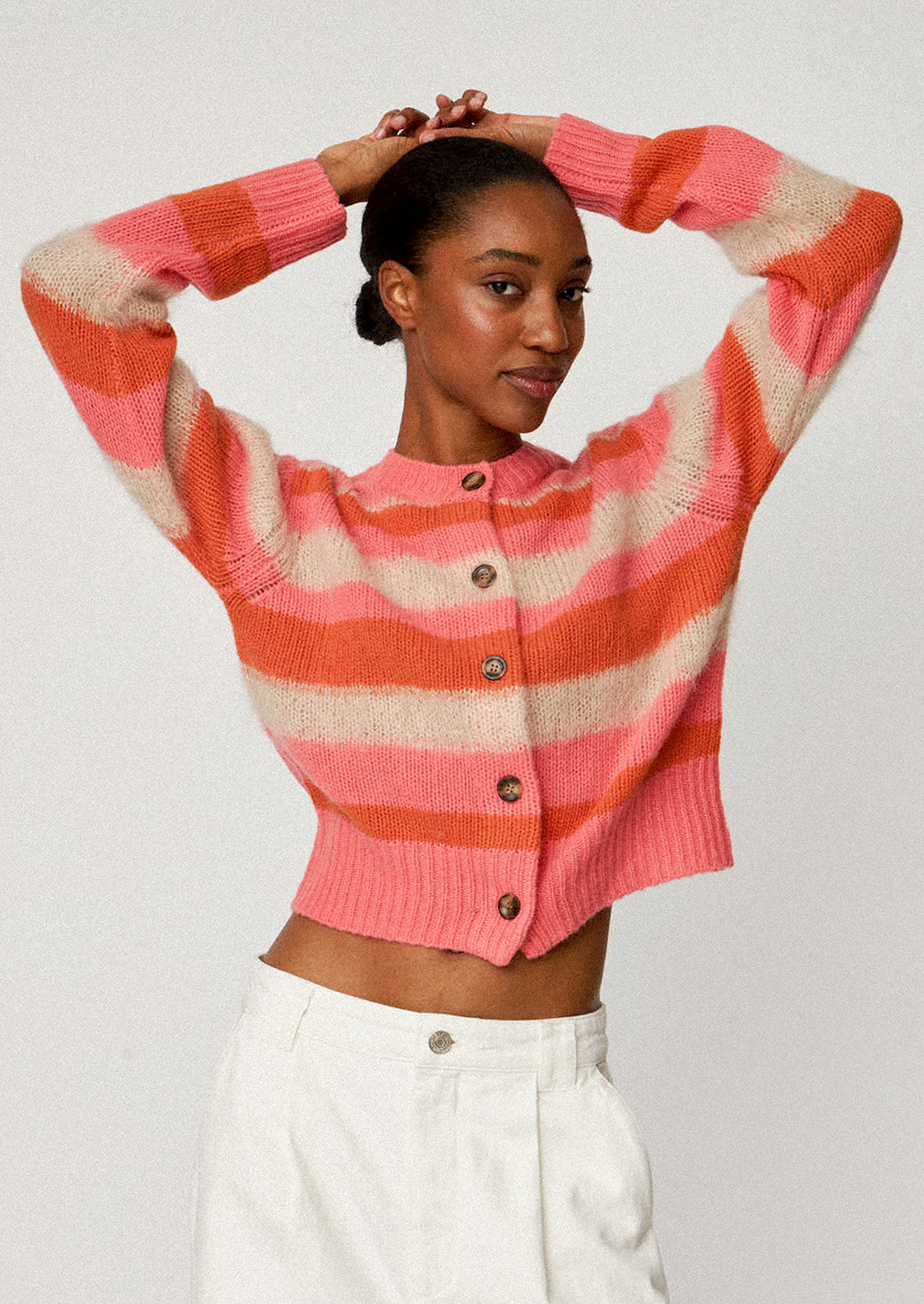 Striped Mohair Cardigan – LEIF - Main Image