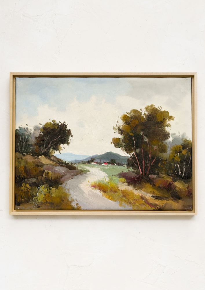 Framed Oil Landscape Painting, Vista VI