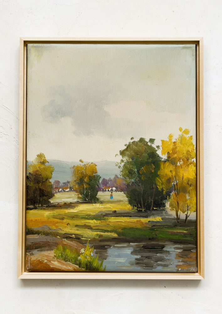 Framed Oil Landscape Painting, Vista V