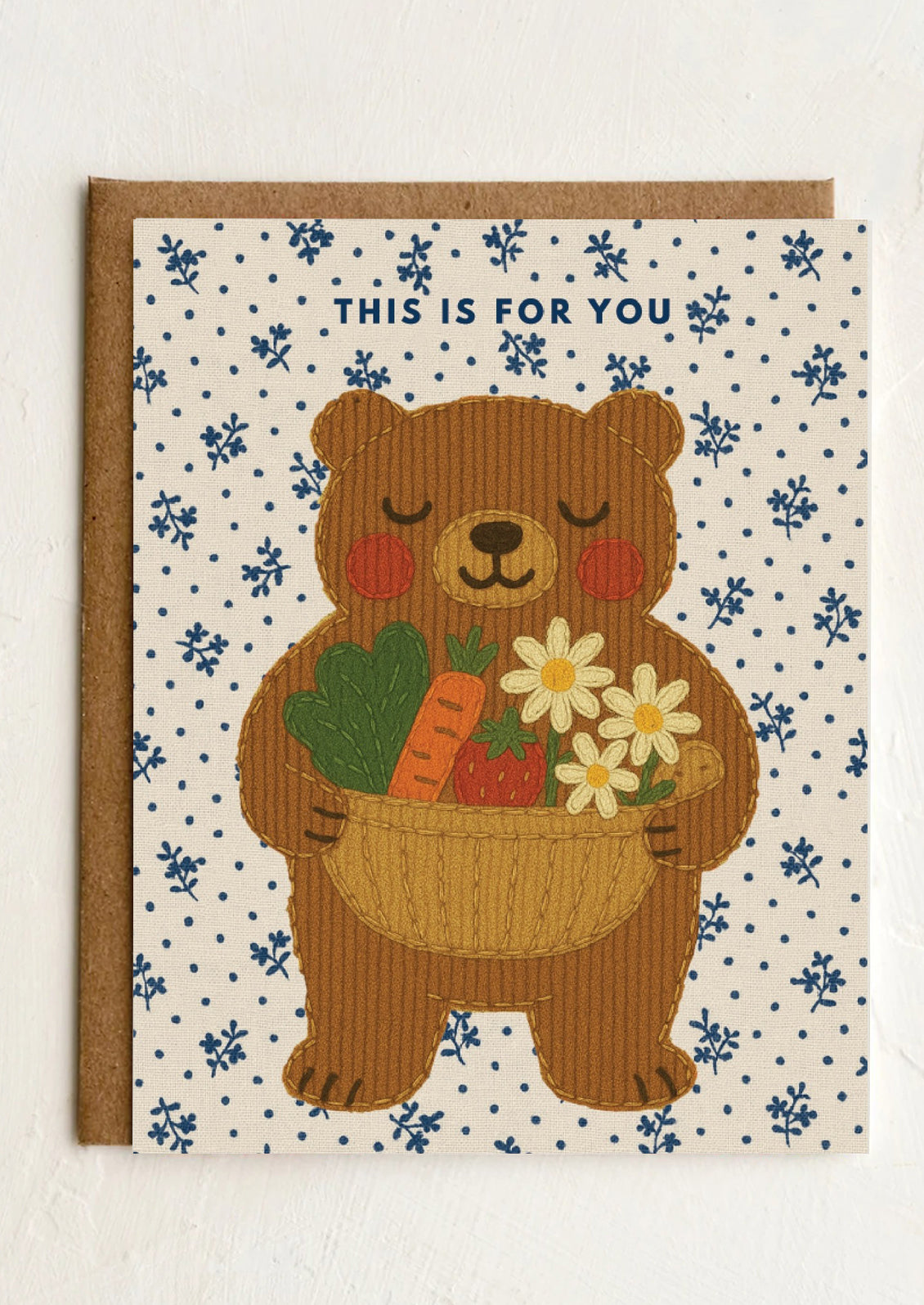 Bear with Giving Basket Card – LEIF
