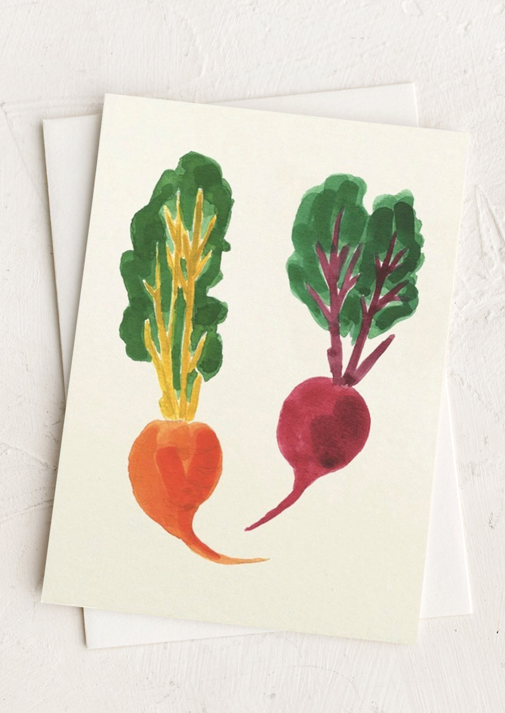 Beets: An illustrated card with image of two beets.