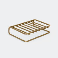 1: A wire brass soap stand.