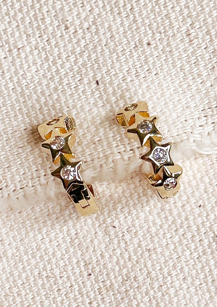 Starry Hoop Earrings