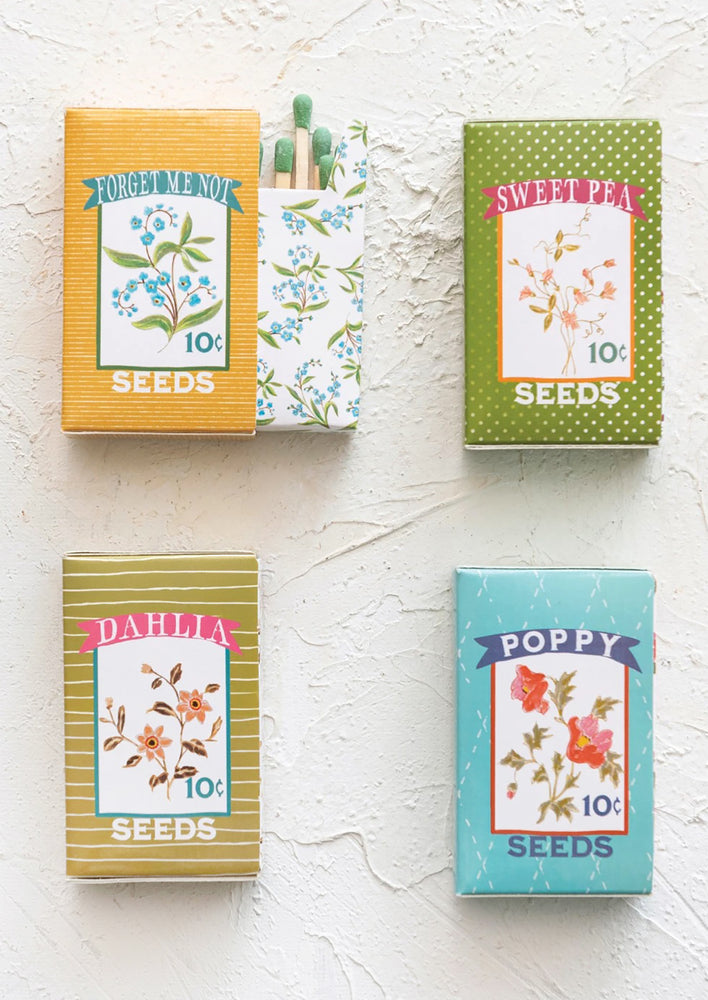 Seed box style matchboxes.