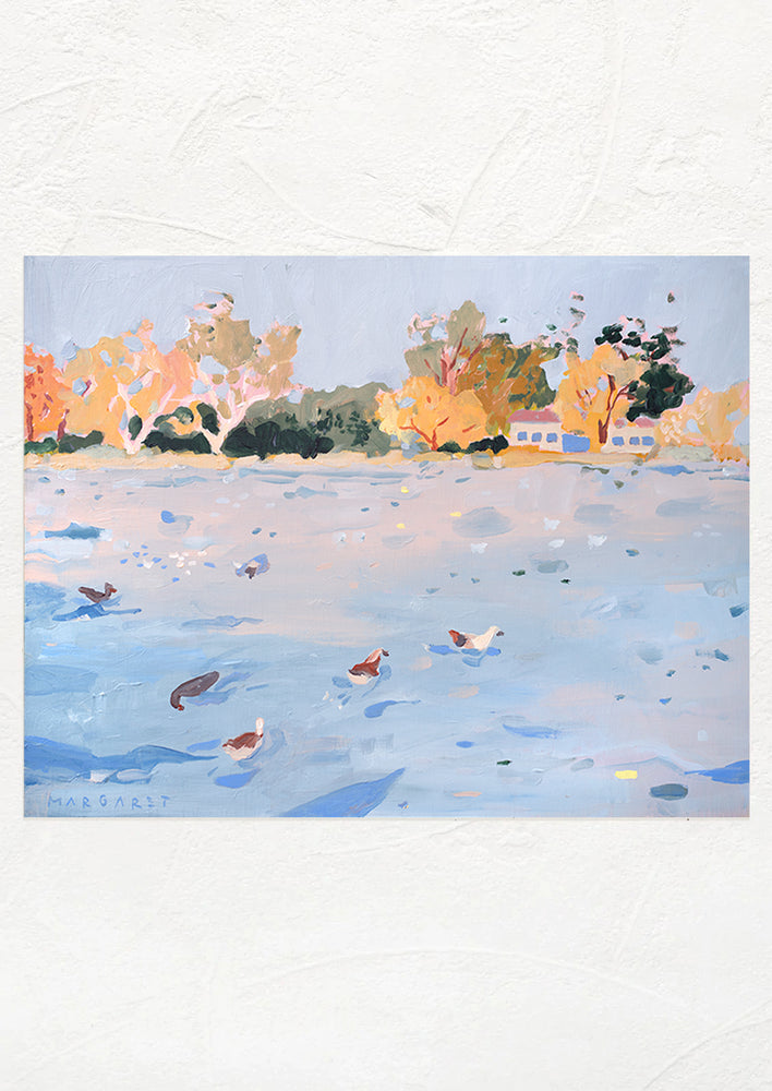 "Ducks On The Lake" art print.