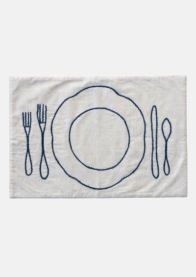 Place Setting Embroidered Placemat