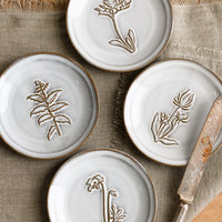 1: Floral mini plates in assorted designs.