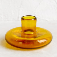 Honeycomb: A glass taper candle holder in honeycomb.