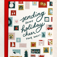 2: A holiday card set reading "Sending some holiday cheer your way!".