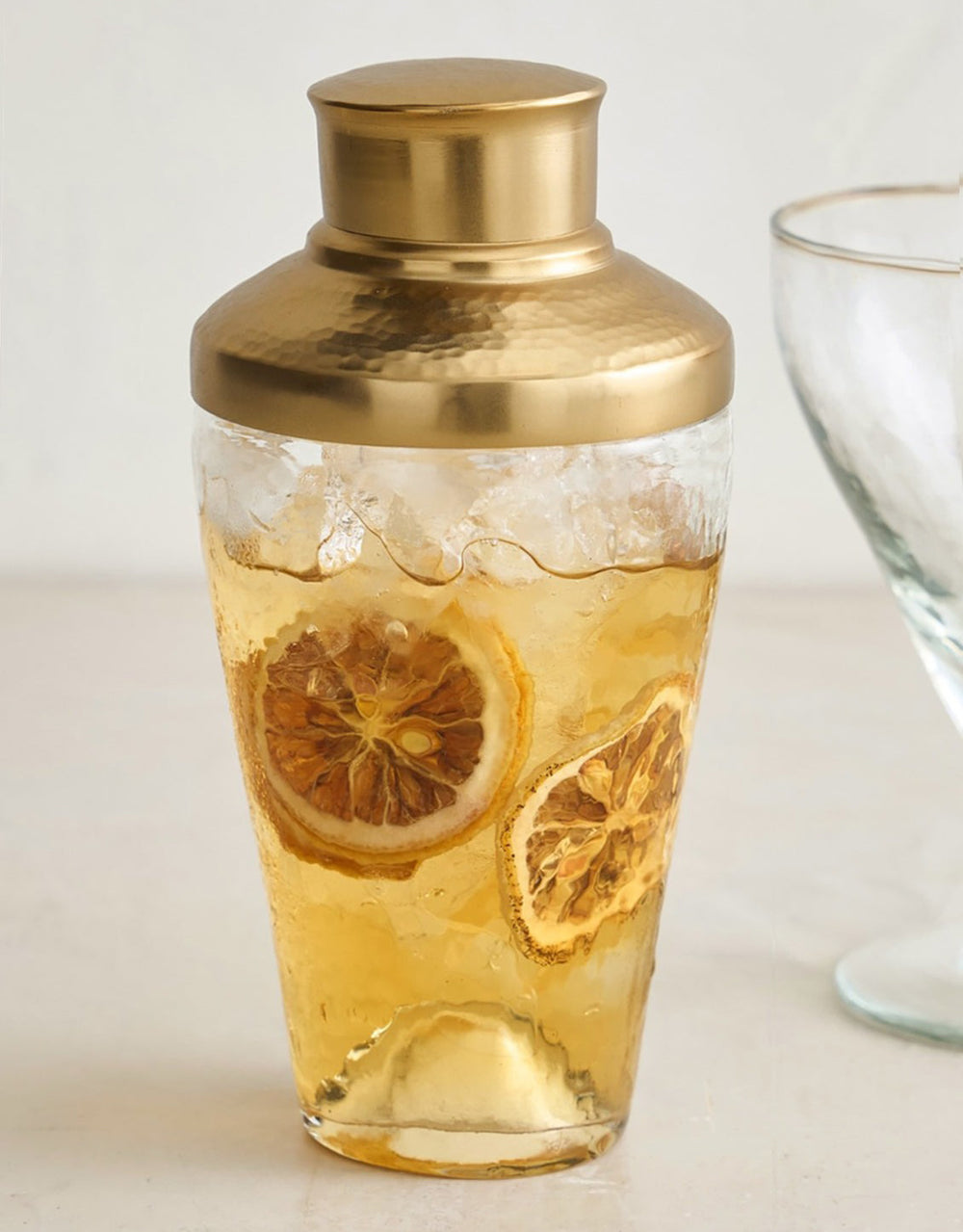 Glass cocktail shaker