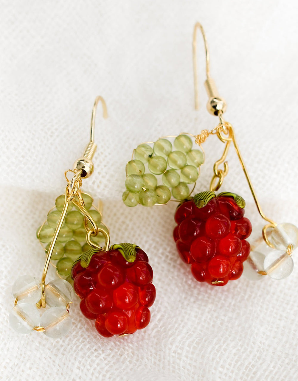 Raspberry earrings