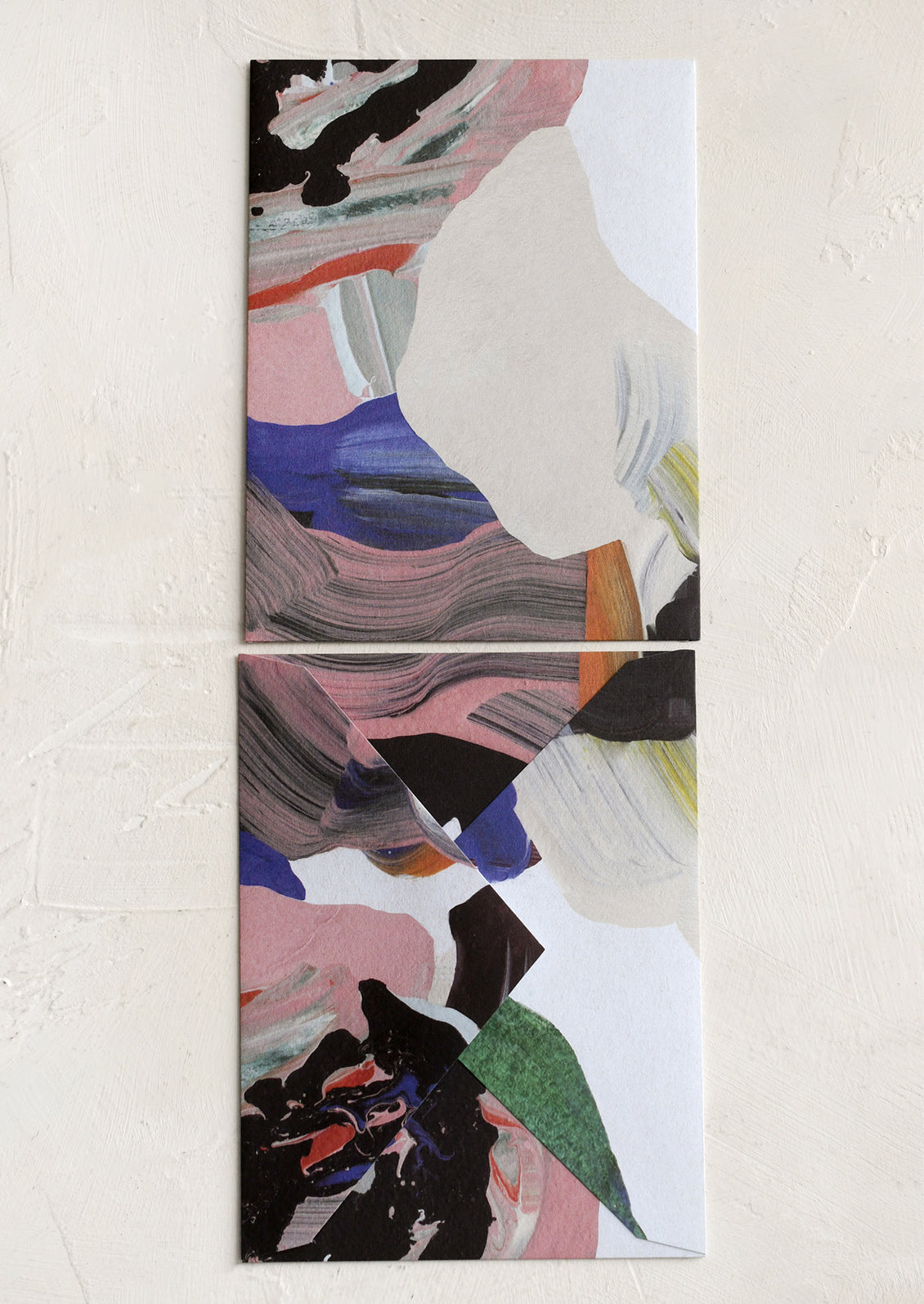 A set of thank you cards with hand painted modern flower.