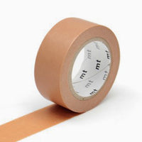Cafe Au Lait: A roll of washi tape in cork brown color.