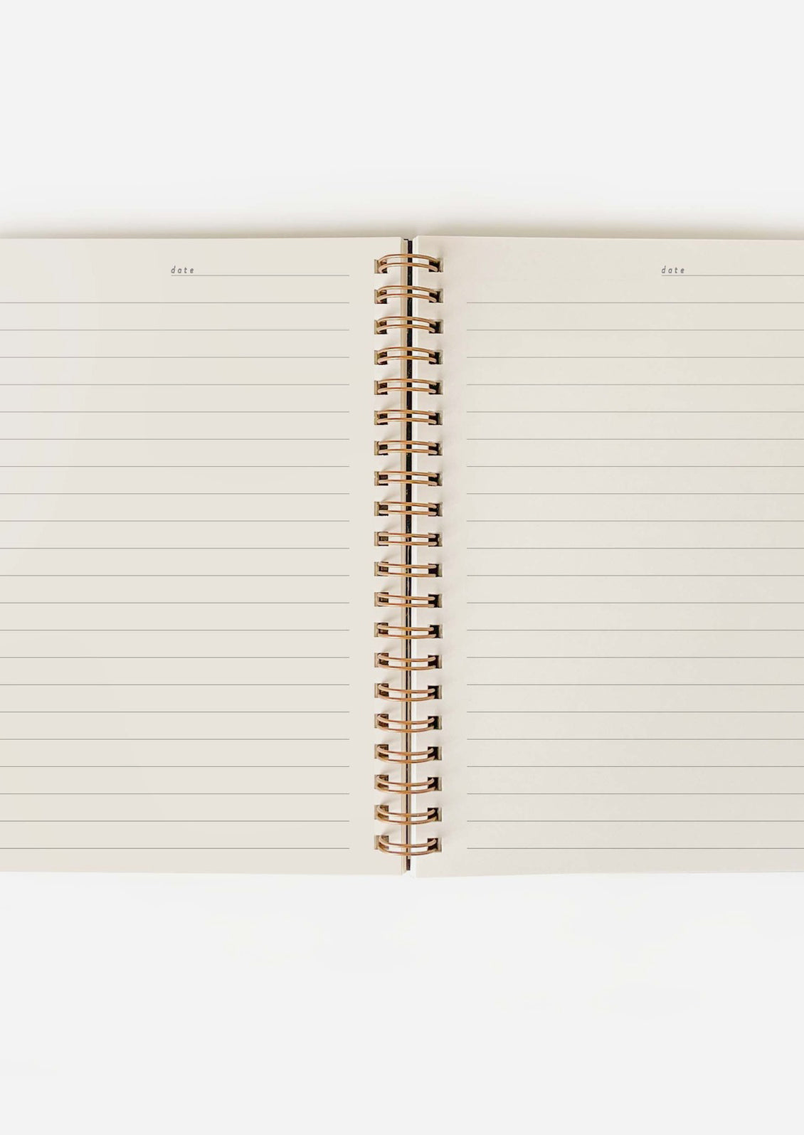 Ruled notebook pages with line to write date.