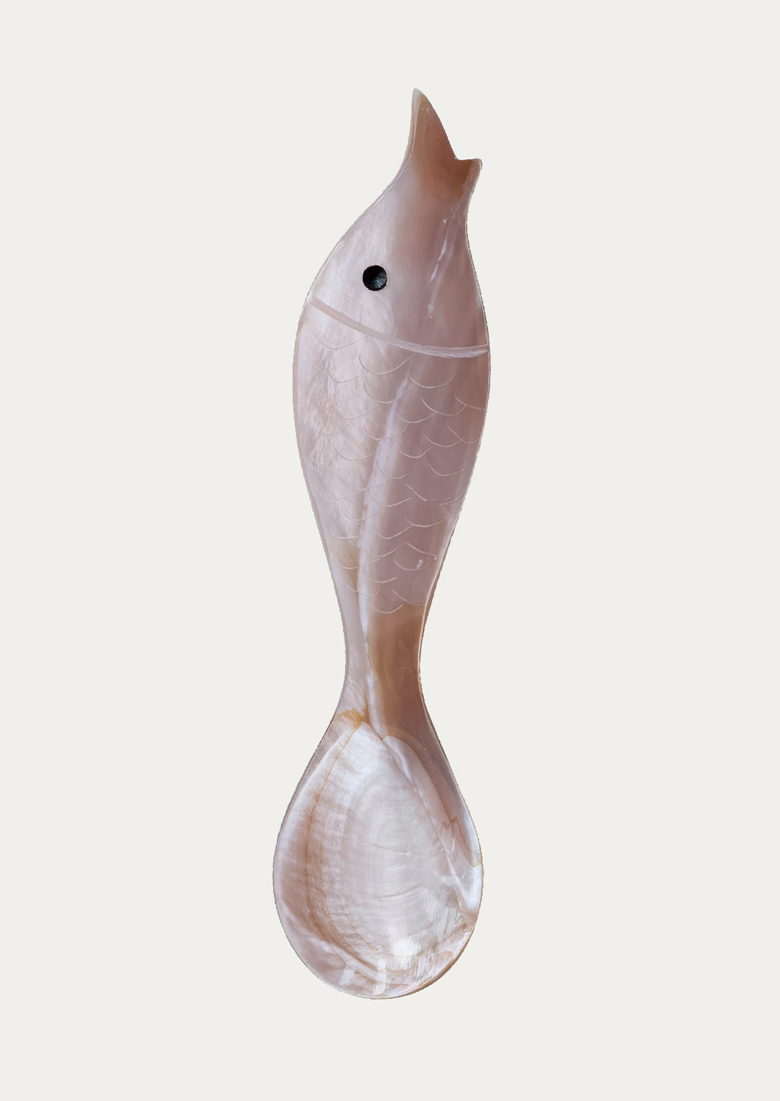 Decorative fish-shaped spoon in pink