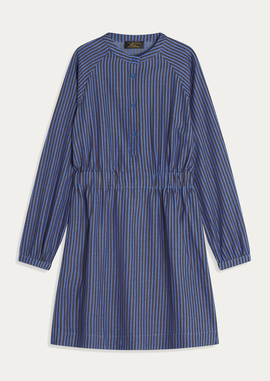 Romance Cotton Shirt Dress Blue / Brown Stripe / 36 / US 4 Romance Cotton Shirt Dress Blue / Brown Stripe / 36 / US 4
