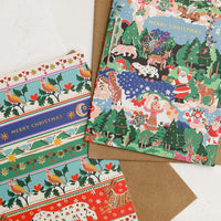 2: A set of Christmas cards in two different whimsical prints.