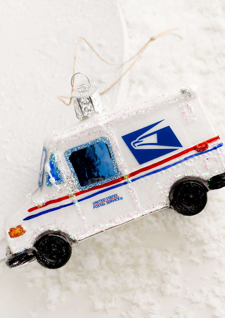 USPS Mail Truck Ornament LEIF