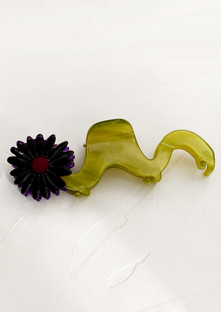 Wavy Flower Hair Claw hover