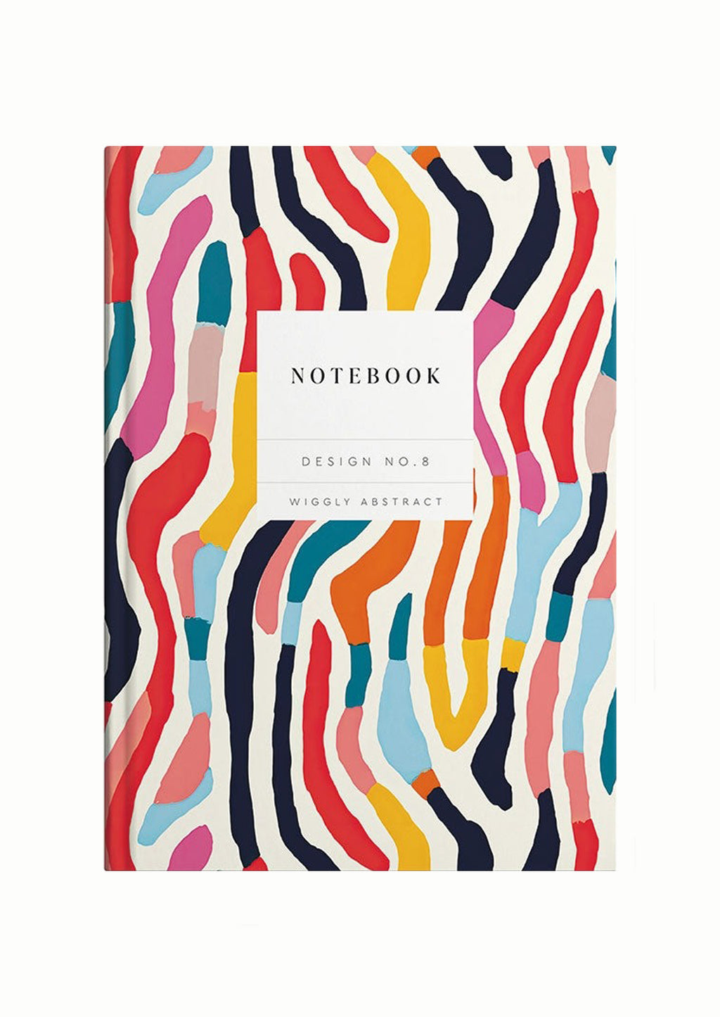 Wiggly Abstract: A hardcover notebook with abstract print cover.