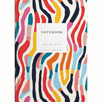 Wiggly Abstract: A hardcover notebook with abstract print cover.