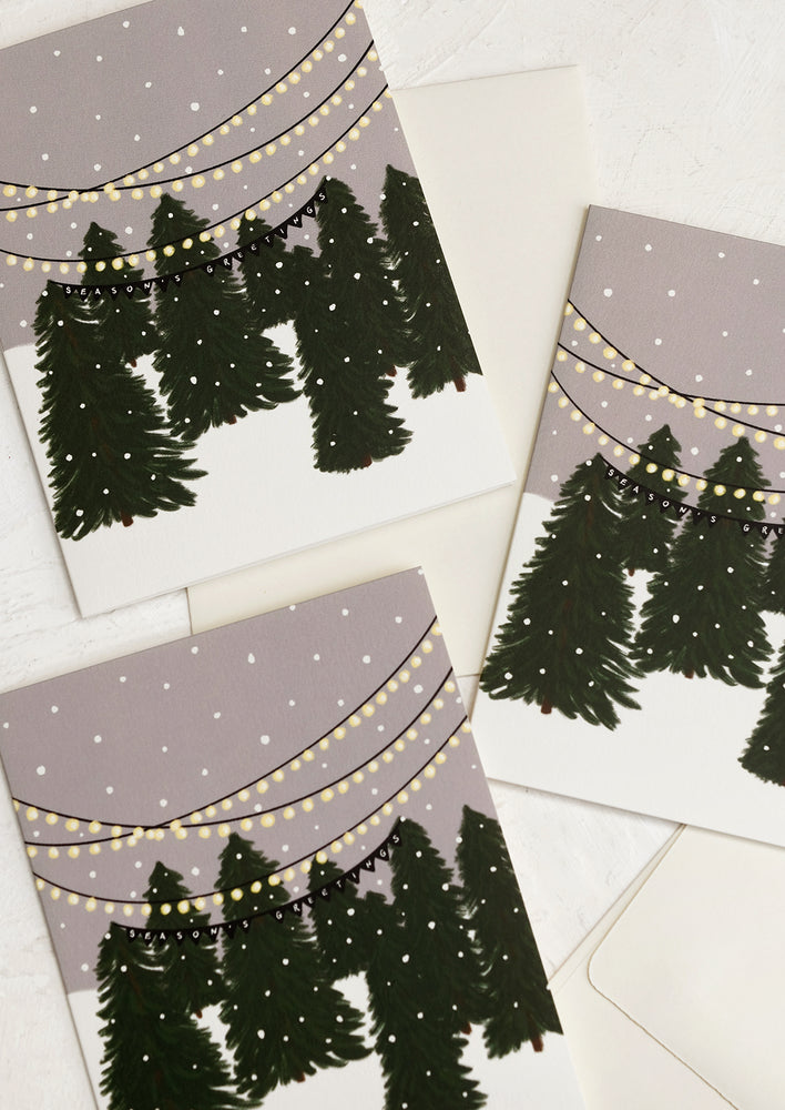 Christmas Tree Field Card Set