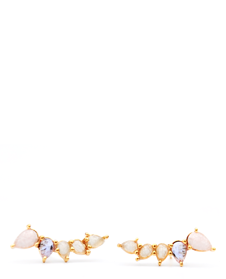 Pastel Teardrop Climber Stud Earrings in - LEIF