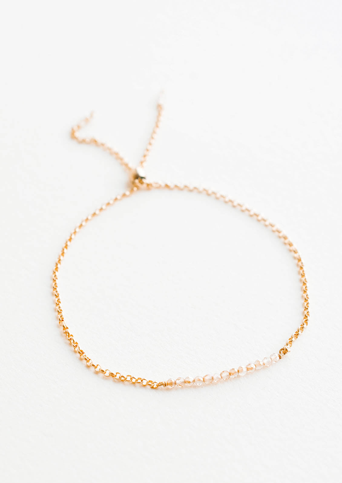 Anrika Sliding Closure Bracelet in Peach Moonstone - LEIF