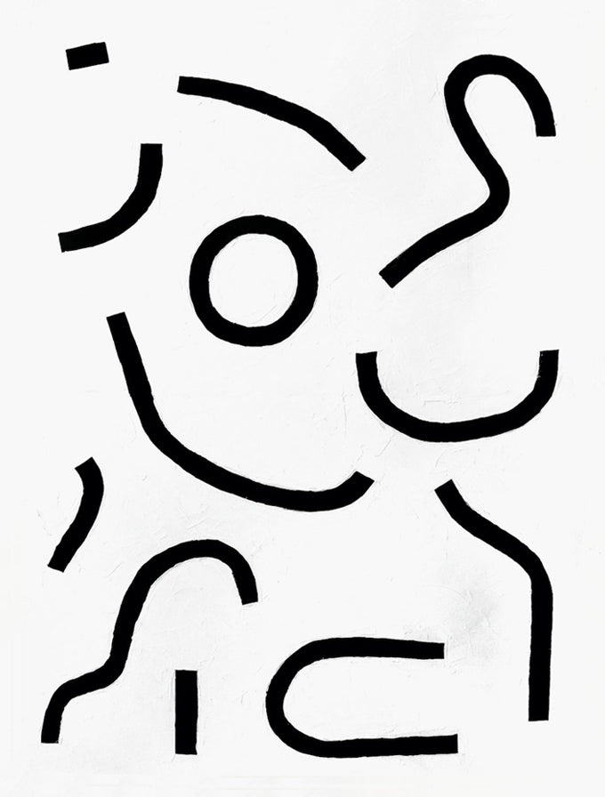 Black Noodles Print in - LEIF