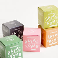2: Colorful packaging of scented bath bombs