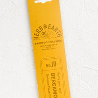 Bergamot: A yellow packaging sleeve containing bergamot scented incense.