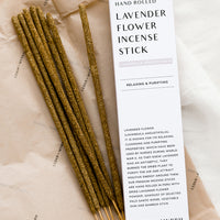 Lavender Flower: Lavender flower rolled incense sticks.