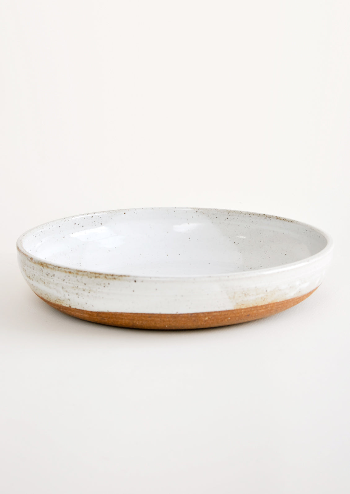 Rustic Ceramic Serving Bowl in Glossy White / Large (12") - LEIF