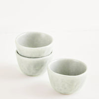Mist: Little Hand Built Mini Ceramic Bowls in Seafoam - LEIF