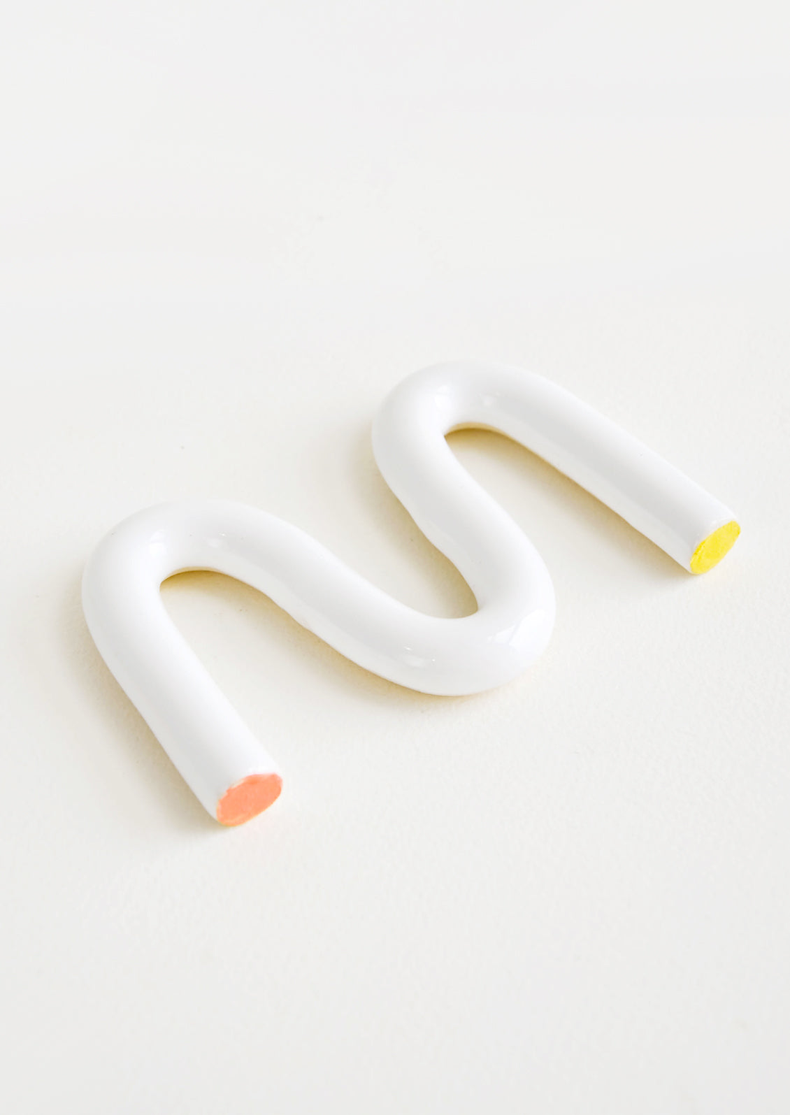 Squiggle Ceramic Soap Dish in Orange / Yellow - LEIF