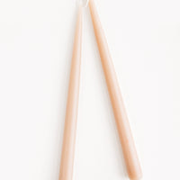 Taupe: Pair Taper Candles in Taupe.