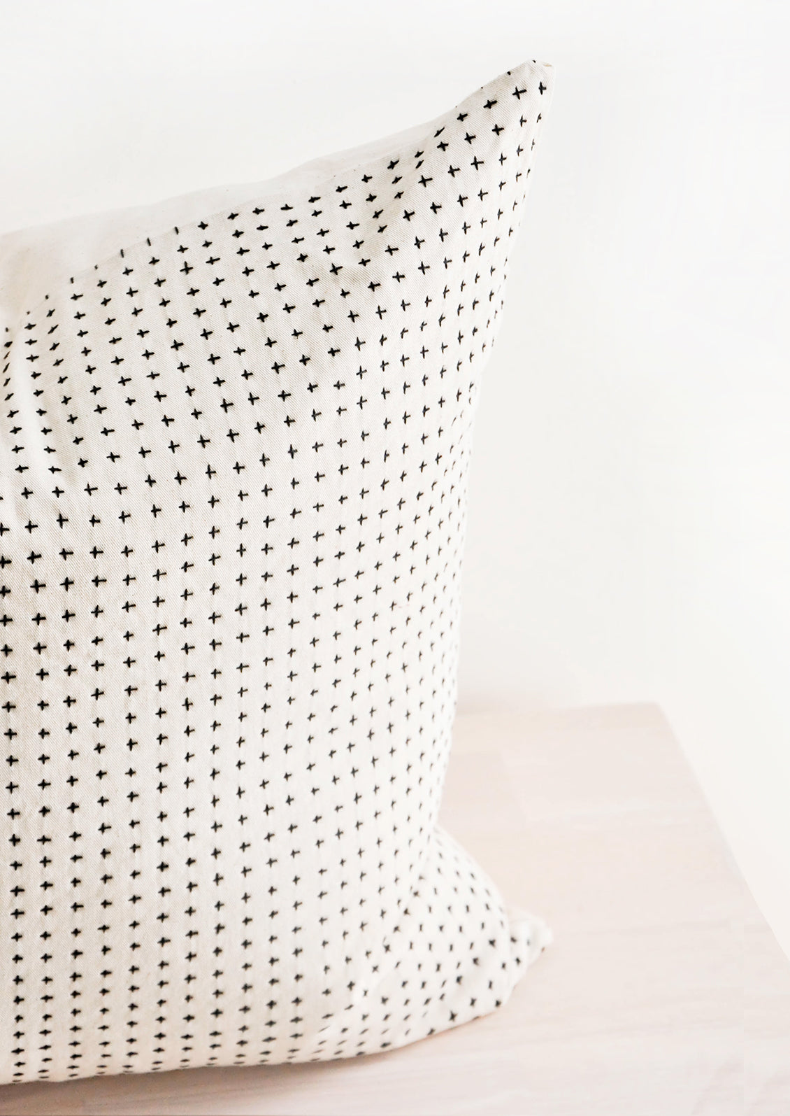 Embroidered Cross Pillow in - LEIF