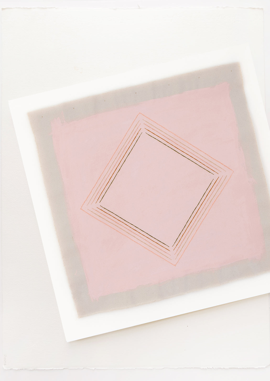 Pink with Peach Diamond Print in - LEIF