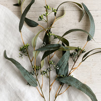 Natural Green: A faux spray of seeded eucalyptus in natural green color.
