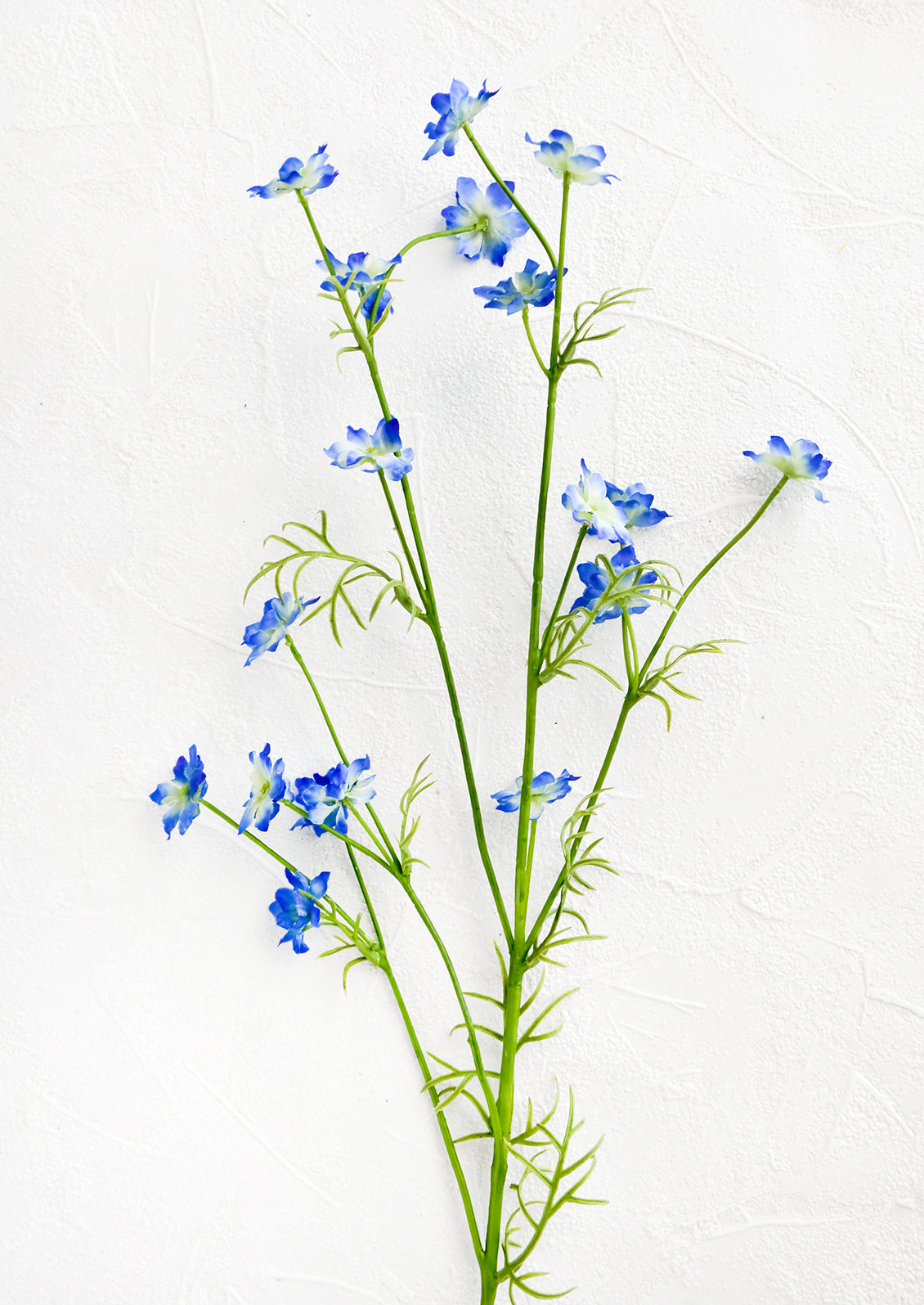 Realistic looking faux flower stem made to look like wild delphinium