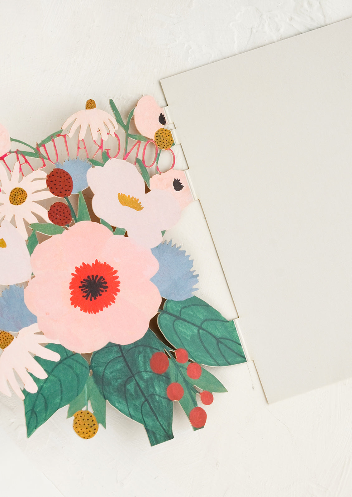 Blank interior of greeting card.