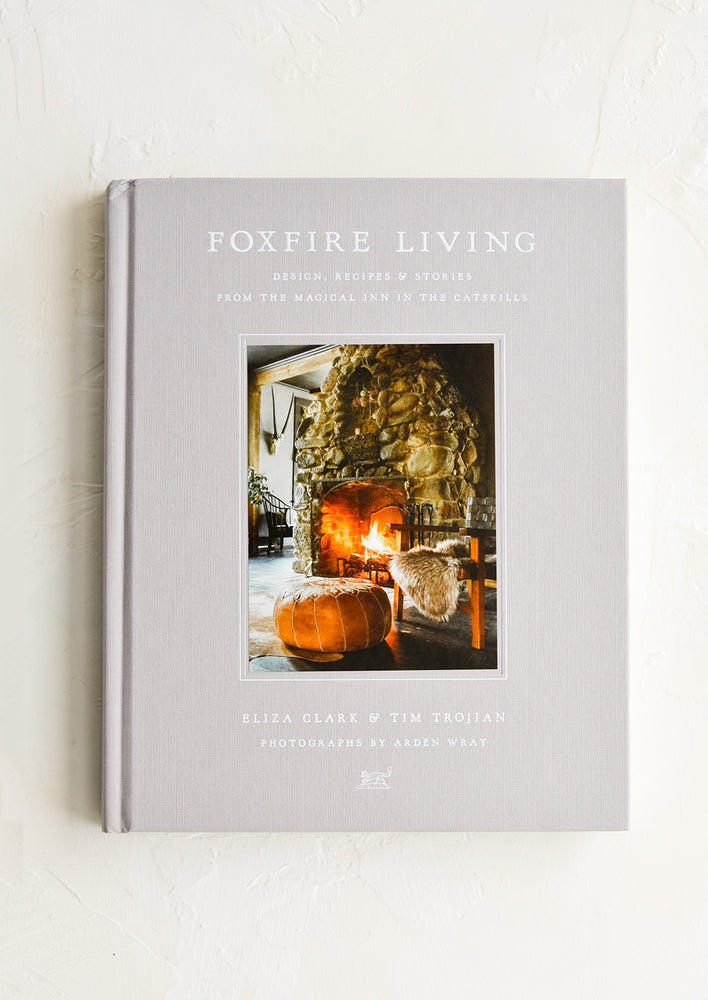 1: A hardcover book titled 'Foxfire Living' with a fireplace image on cover.