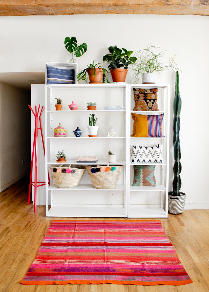 Bolivian Frazada Rug in Monterrey Stripe in - LEIF