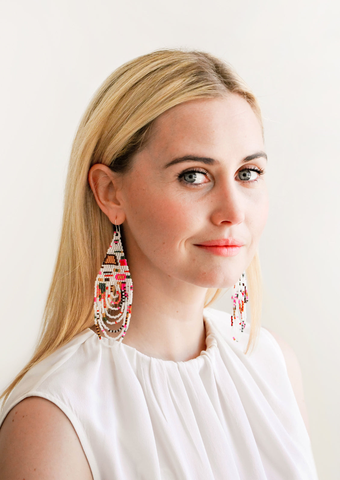 Galactic Groove Beaded Earrings in - LEIF